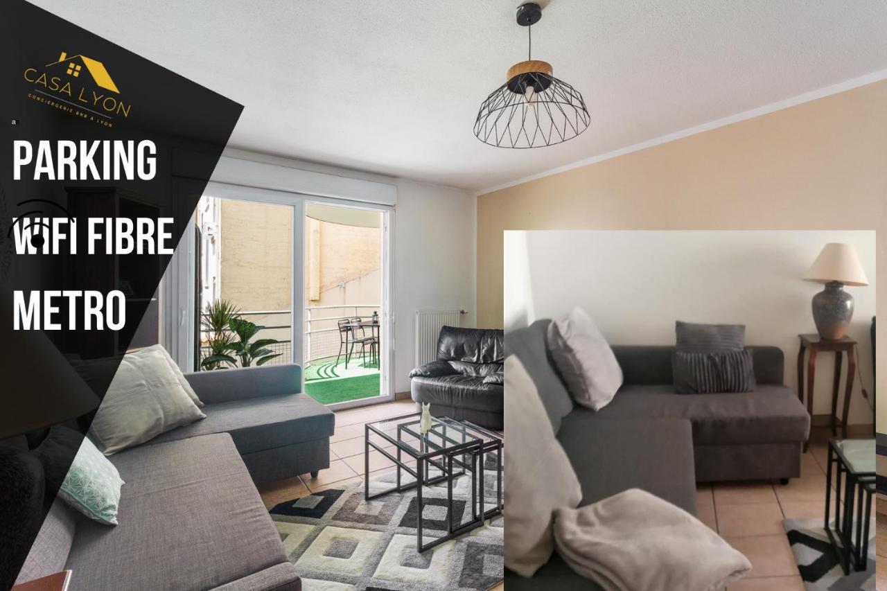 Nice Apartment With Parking Balcon Casa Lyon Villeurbanne Exteriör bild